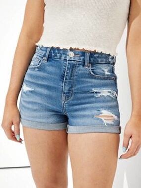 AE - Hi-Rise Stretch Denim Shortie